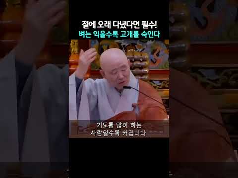 절에 오래 다녔다면 필수! 벼는 익을수록 고개를 숙인다 🌾