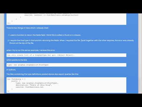 GraphQL circular dependency