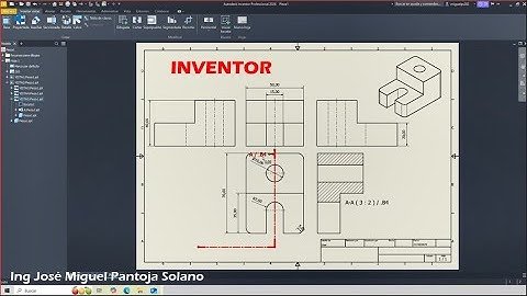 Vídeo 3.1 Dibujo de sólido 3d de una pieza con vistas ortogonales y de corte