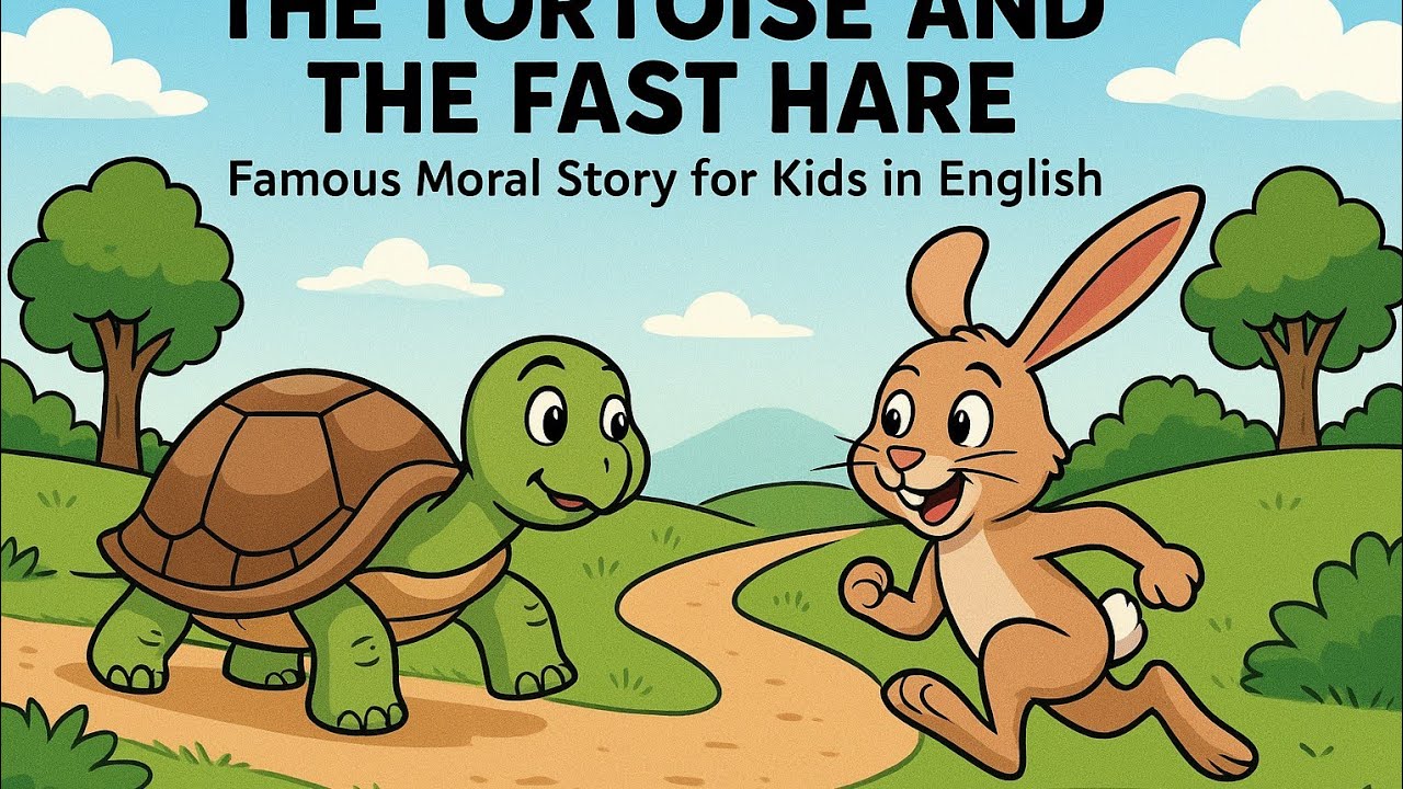 "The Tortoise and The Hare Story in English | Best Moral Story for Kids ...