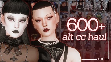 🦇 Massive Alternative CC Haul // Goth, Punk, Emo, Grunge // The Sims 4