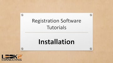 Registration Software - Install