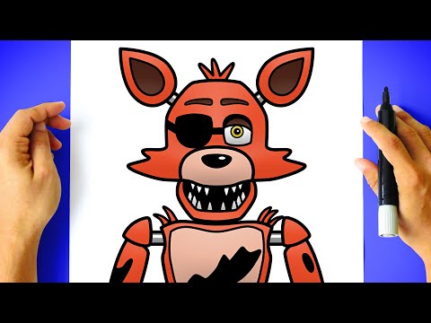 Como DESENHAR o FOXY - Como DIBUJAR a FOXY - Five Nights at