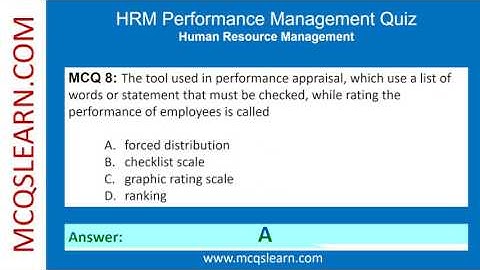 Performance Management MCQ Question Answer PDF | Performance Management MCQ | Class 9-12 Ch 11 Notes