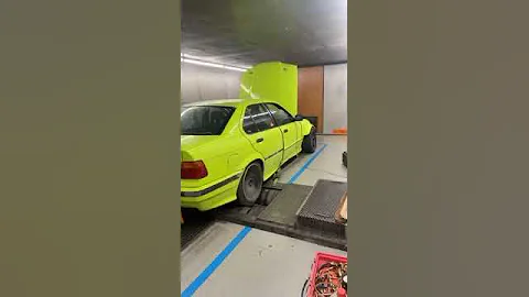 BMW e36 m52b28 turbo on the dyno during tuning @ https://www.E36Tuning.co.uk