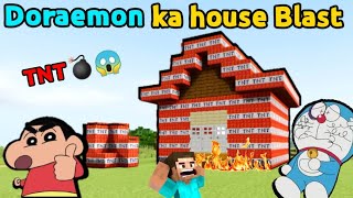 Shinchan Blasted Doreamons House In Minecraft Shinchan Minecraft Doraemon Minecraft