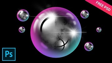 Drawing Soap Bubble Colorful Artwork Simple - Tutorial Photoshop CC 2019