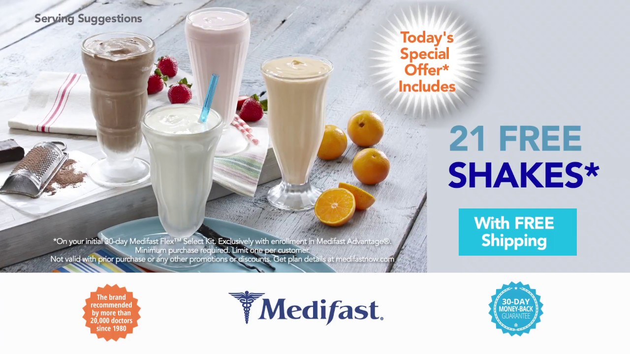 Medifast 21 Free Shakes TV Spot YouTube