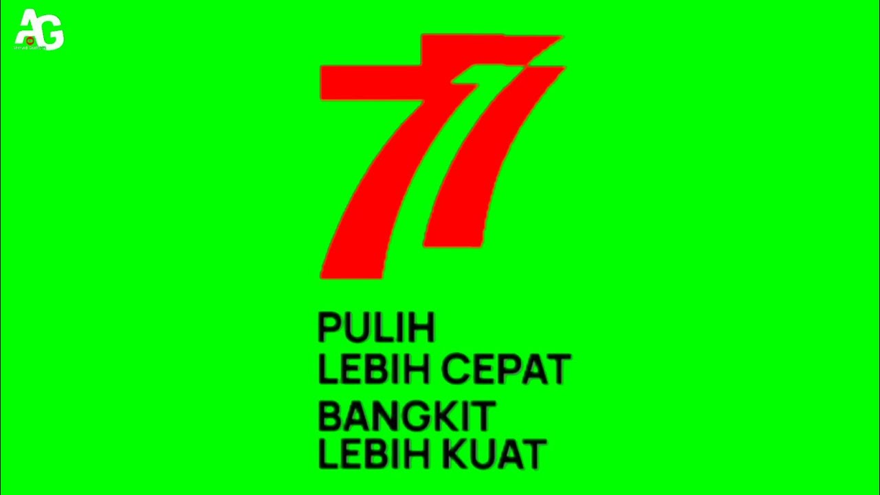 GREEN SCREEN LOGO HUT RI KE 77 ANIMASI VIDEO 2022 - YouTube