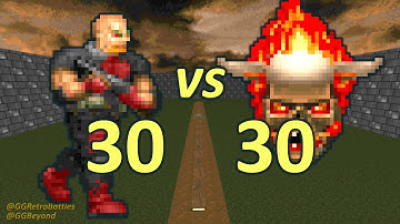 30 Sergeants vs 30 Lost Souls - Monster Infighting - Doom Retro Battles