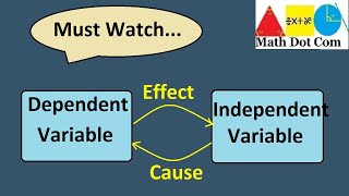 Difference between Dependent and Independent Variable | Statistics |Math Dot Com