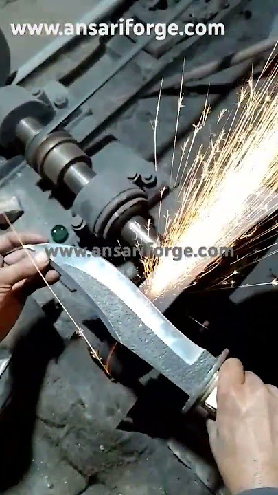 Antler Bowie knife sharpening skills - 1095 forged blade 1/3