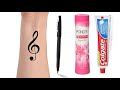 How to make tattoo at home with pen | waterproof tattoo | diy tattoo make at home