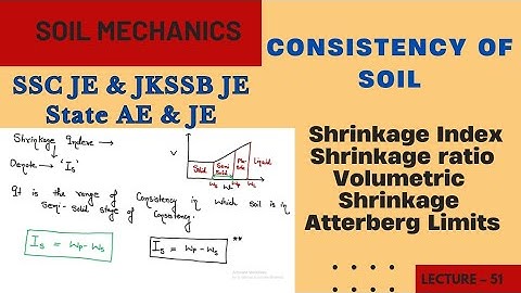 Shrinkage index | Shrinkage ratio | Volumetric shrinkage