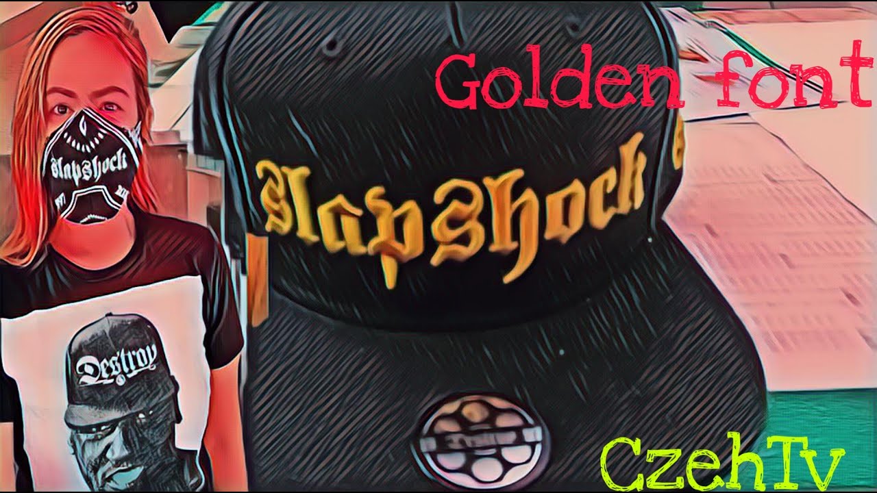 SLAPSHOCK GOLDEN font SNAPBACK Last 
