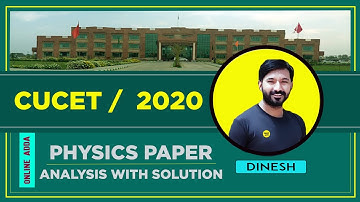 CUCET2020 // ANSWER KEY WITH DETAILED SOLUTION  //  19 SEP 2020 #CUCET2020 #CUCETSOLUTION