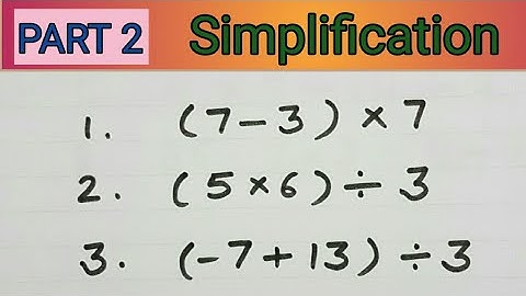 Simplification of numeric expression | How to simplify a numeric expression | BODMAS RULE