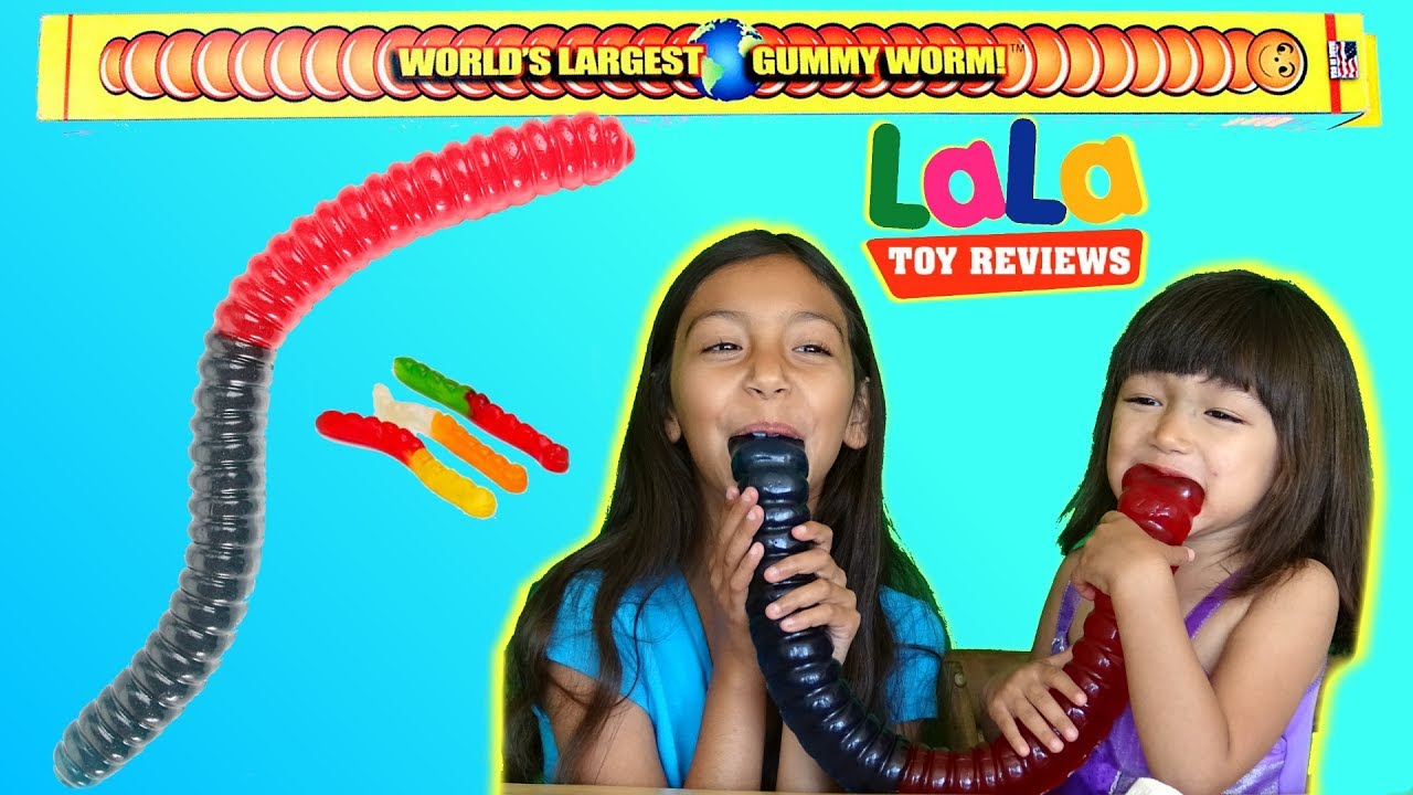 with gummy worms Girl
