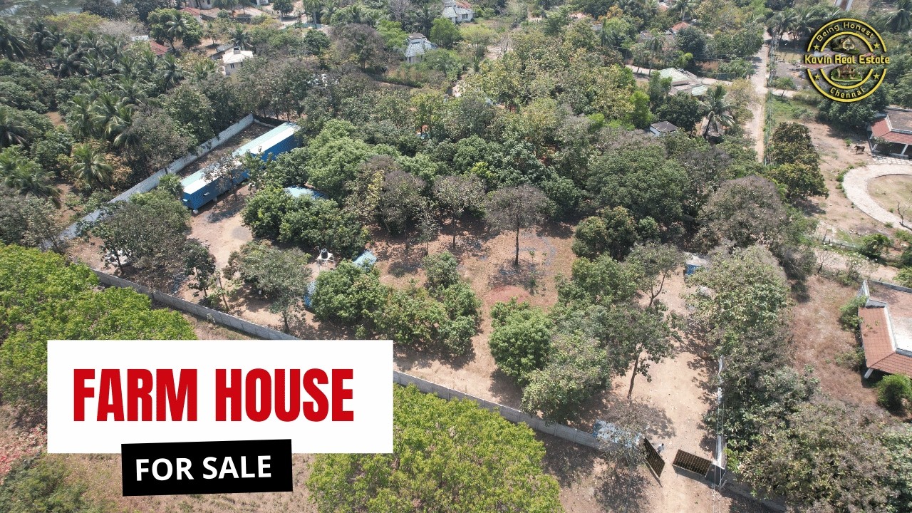 ID 2615 - Farm House For Sale in ECR || Compounded||Kids Swimming Pool||Teak wood Trees||