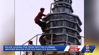 Search on for teens who climbed Old Hancock Tower weather beacon