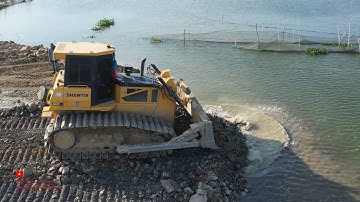The Best Extreme Bulldozer Pushing Gravel In Water Jobs Wheel Loader Dump Truck Equipment Working
