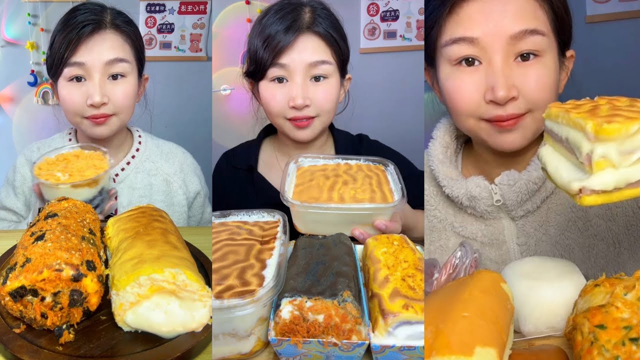 Asmr Challenge Cake 🍰🎂 Dessert 🎂 Chocolate 🍫 Tiramisu cheesecake Mochi #asmr #creamy #lavacake 