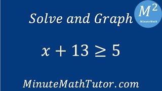Solve and Graph x+13≥5