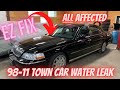 Lincoln Town Car Water Leak Passenger Rear Floor on ALL 1998-2011 EZ Repair
