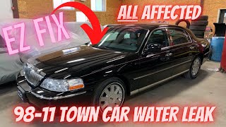 Lincoln Town Car Water Leak Passenger Rear Floor on ALL 19982011 EZ Repair