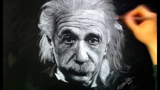 Drawing Einstein portrait - FREE Art Tutorials (link in desc)