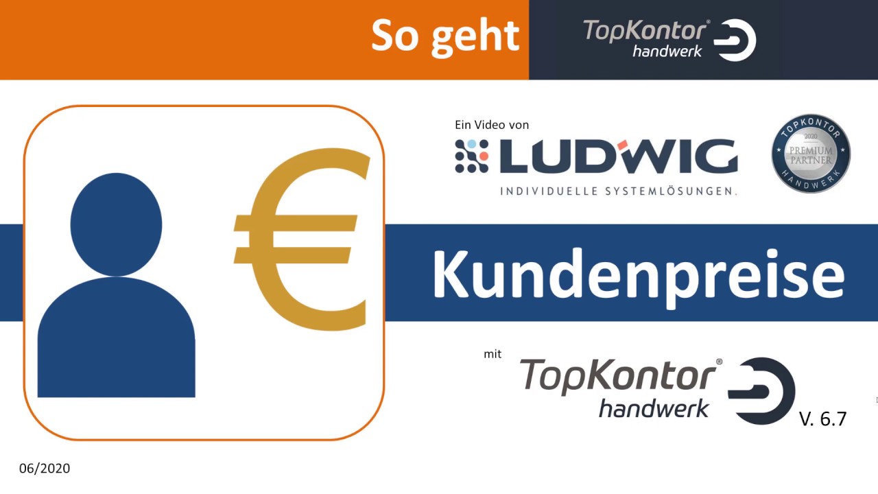 Kundenspezifische Preise mit TopKontor Handwerk | blue:solution - tophandwerk