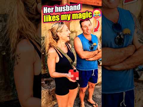 her husband also likes my magic #closeupmagic #streetmagic