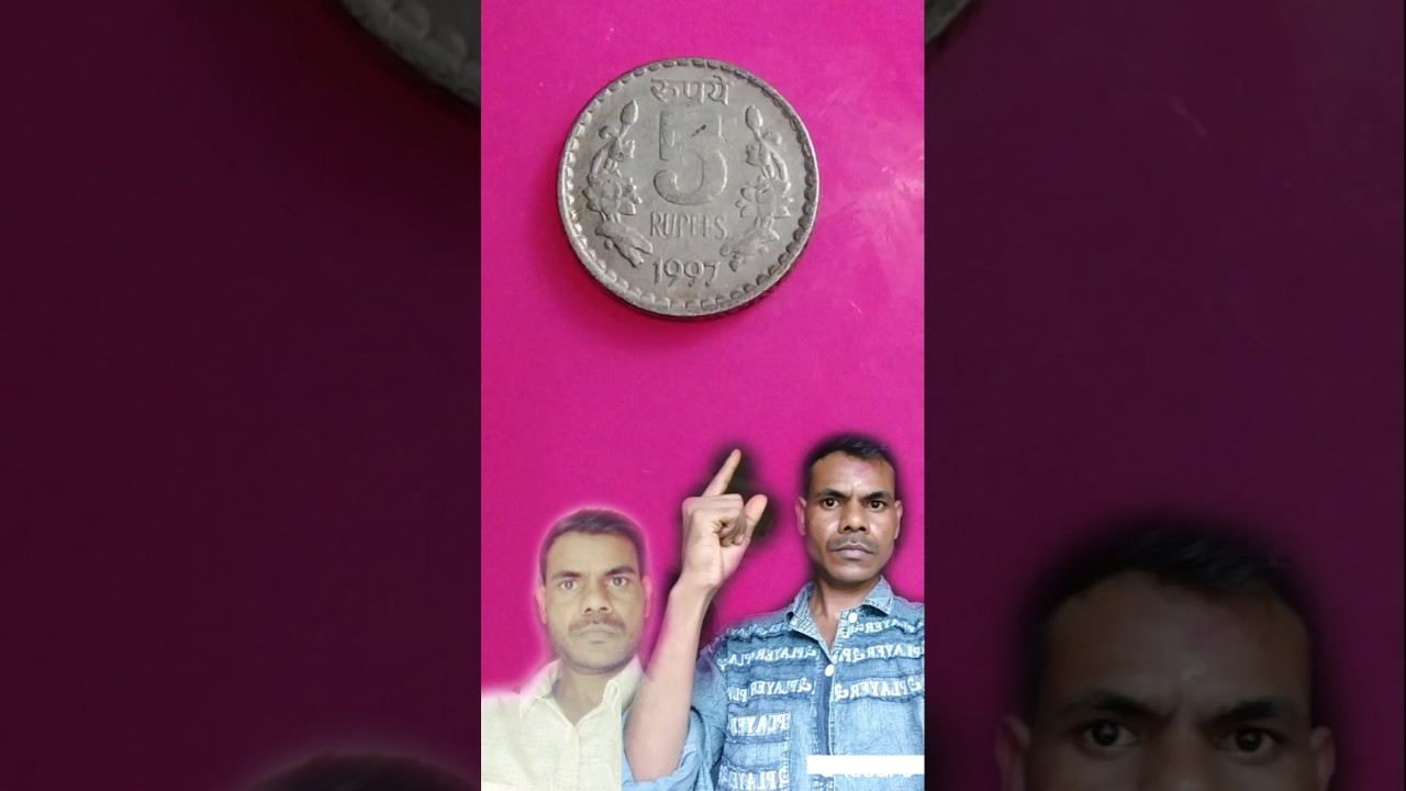 1997 coin Calcutta mint coin 5 Rupees 