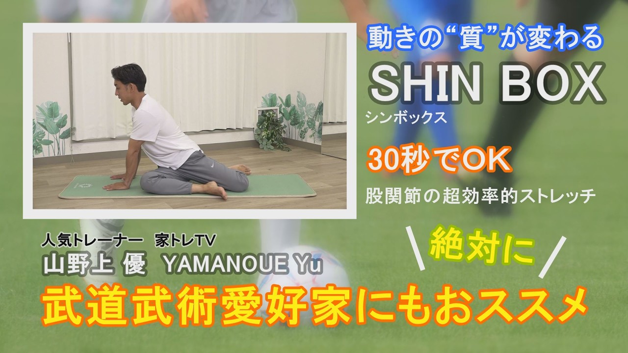 武道武術愛好家にもおススメ【動きの“質”が変わる～シンボックス～】１日１分（30秒×左右）でＯＫ。家トレＴＶ・山野上優先生！