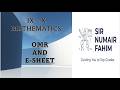 OMR and E-Sheet Guideline Video For IX and X Karachi Board