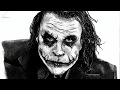 Portrait of Heath Ledger-How to Draw JOKER-Painting ...