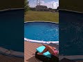 Dust devil sends pool floats flying