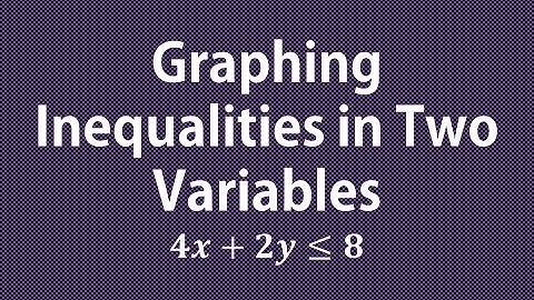 Graphing Inequalities in Two Variables