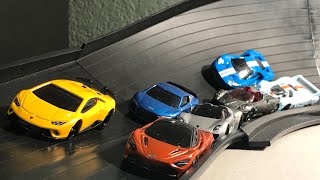 HOT WHEELS SUPER CAR SUPER CURVE CRASH RACE! EPIC BATTLES AND DRIFTS! | JonRacer3