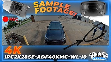 Uniview 180° Wide Angle Bullet Camera | 4K CCTV Sample Footage (IPC2K28SE-ADF40KMC-WL-I0)