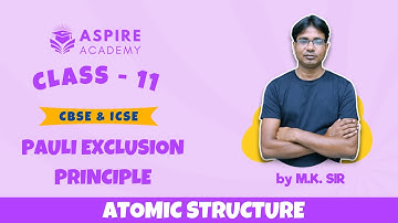 Pauli Exclusion Principle | Atomic Structure 07 | Class 11 Chemistry | JEE NEET