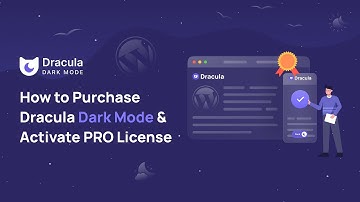How to Purchase Dracula Dark Mode & Activate PRO License