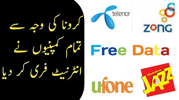 All network free internet jazz telenor zong ufone warid