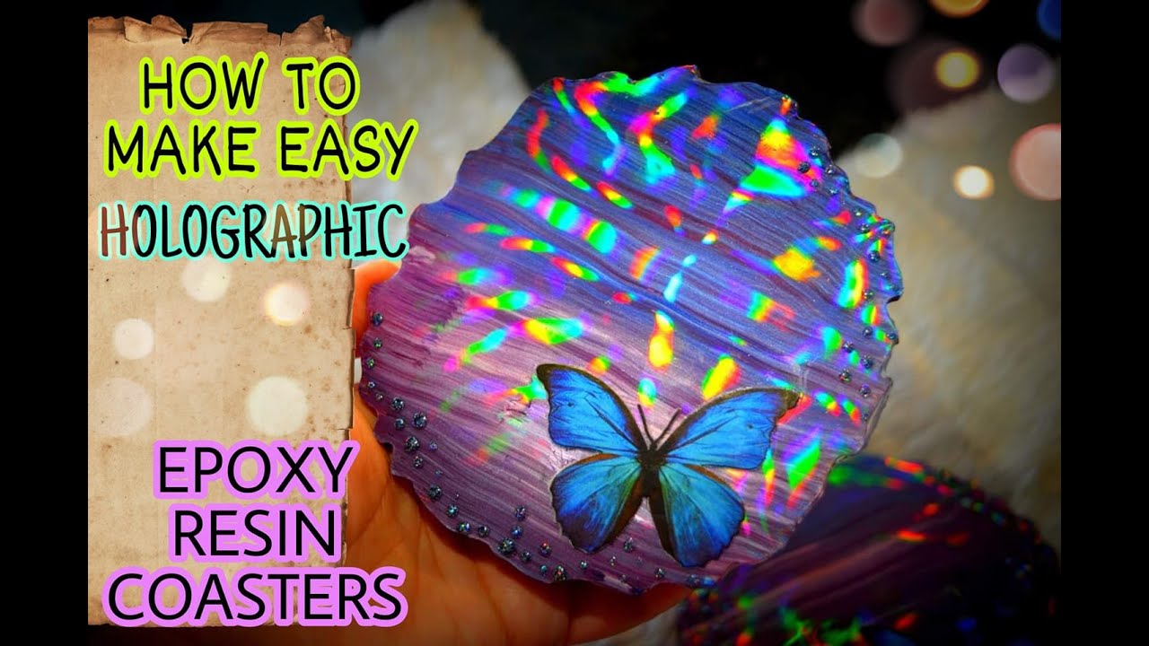 Resin Stickers with Holographic DIY Handmade Transparent Resin Craft  Stickers 