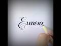Eunoia in calligraphy writing  beautiful thinking about success  wk writes