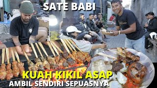 SATE BABI &amp; KIKIL BABI ASAP PAK BOTAK - KIKIL AMBIL SENDIRI SEPUASNYA