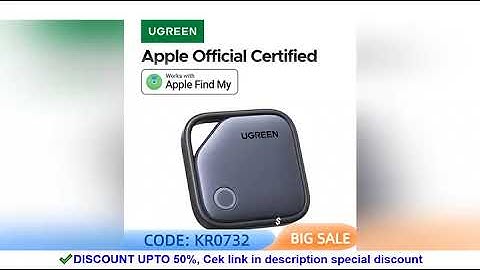 UGREEN Smart Bluetooth Tracker, Keys Finder Item Locator SmartTag Up to 2 Year Battery Phone Finder