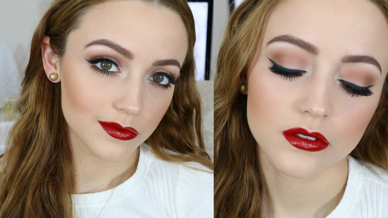 Simple Holiday Makeup Tutorial Glossy