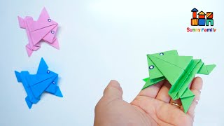 Cách Gấp Chú Ếch Con Bằng Giấy - Hướng Dẫn Gấp Con Ếch Bằng Giấy - How To Make a Paper Jumping Frog