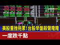 美股重挫拖累！台股早盤殺聲隆隆 一度跌千點